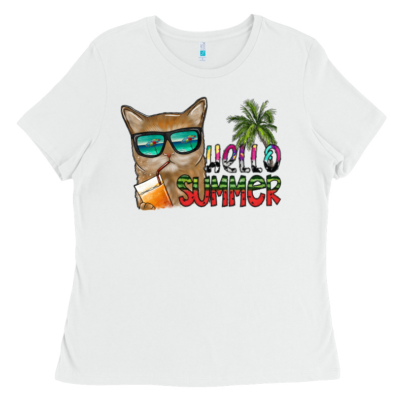 Hello Summer Ladies Tee by SublimationCraftShop | Teevron