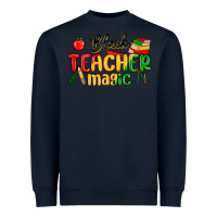Navy black teacher magic juneteenth Heavyweight Sweatshirt - MaliasSmallBusiness