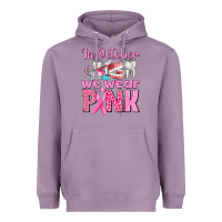 Lavender In October We Wear Pink Breast Cancer Awareness Heavyweight Hoodie - texasbilliewilder