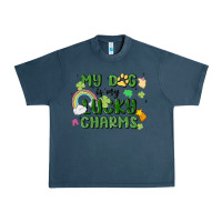 Midnight Navy my dog is my lucky charms Urban Heavy Tee - MaliasSmallBusiness