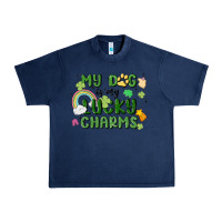 Navy my dog is my lucky charms Urban Heavy Tee - MaliasSmallBusiness