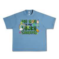 Pebble Blue my dog is my lucky charms Urban Heavy Tee - MaliasSmallBusiness