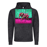 Vintage Black colorful elephant Vintage Hoodie - LillyAllenDesigns