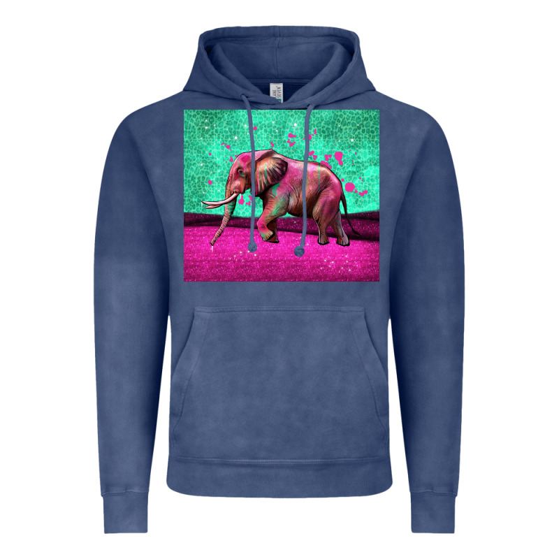Colorful Elephant Vintage Hoodie by LillyAllenDesigns | Teevron