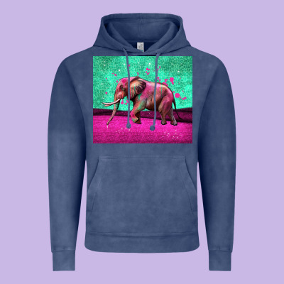 Colorful Elephant Vintage Hoodie Designed By Lillyallendesigns