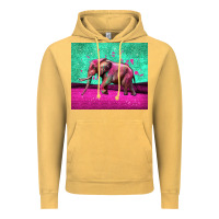 Vintage Mustard colorful elephant Vintage Hoodie - LillyAllenDesigns