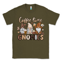 Army Green coffee time gnomies Classic Tee - MaliasSmallBusiness