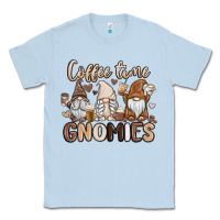 Dusty Blue coffee time gnomies Classic Tee - MaliasSmallBusiness