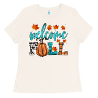 Bone welcome fall Ladies Tee - HRA Design Shop