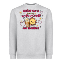 Heather Grey great days start with iced coffee and gratitude Heavyweight Sweatshirt - MaliasSmallBusiness