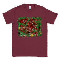 Burgundy christmas background Classic Tee - RanaPortraitStore