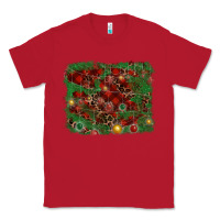 Red christmas background Classic Tee - RanaPortraitStore