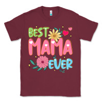 Burgundy best mama ever Classic Tee - JahusDesignShop