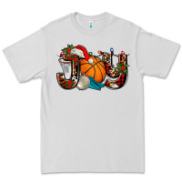 Dove Grey joy with basketball and santa's hat Premium Tee - AdoDesignShop