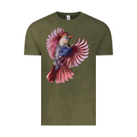 Flying Northern Cardinal Bird Vintage Tee | Teevron