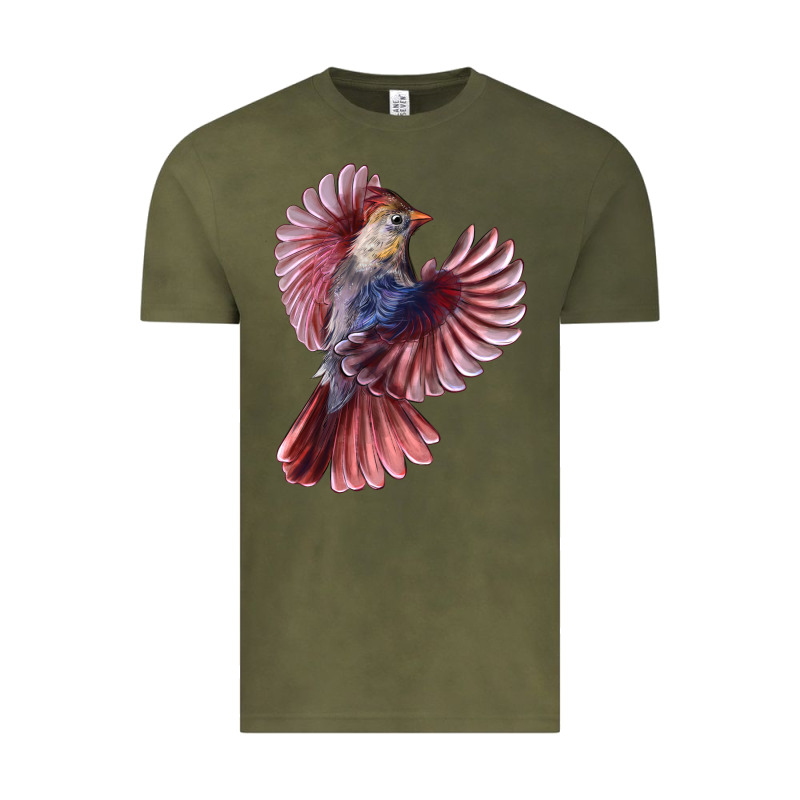 Flying Northern Cardinal Bird Vintage Tee by LillyAllenDesigns | Teevron