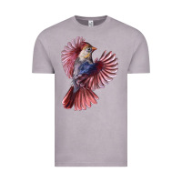 Vintage Zinc Flying Northern Cardinal Bird Vintage Tee - LillyAllenDesigns
