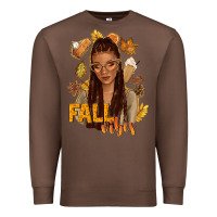 Chestnut Fall vibes afro woman Premium Sweatshirt - NancyCooperArtShop