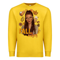 Lemon Fall vibes afro woman Premium Sweatshirt - NancyCooperArtShop