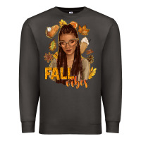 Smoke Fall vibes afro woman Premium Sweatshirt - NancyCooperArtShop