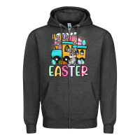 Charcoal Heather happy easter train Zipper Hoodie - Artiststas