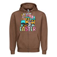 Chestnut happy easter train Zipper Hoodie - Artiststas
