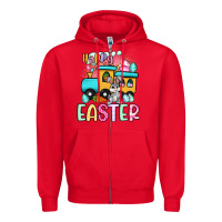 Red happy easter train Zipper Hoodie - Artiststas