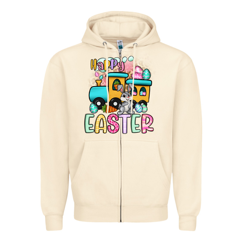 Happy Easter Train Zipper Hoodie by Artiststas | Teevron