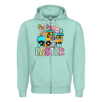 Seafoam happy easter train Zipper Hoodie - Artiststas