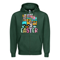 Sports Green happy easter train Zipper Hoodie - Artiststas