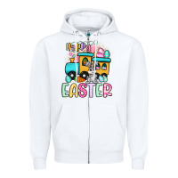 White happy easter train Zipper Hoodie - Artiststas