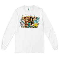 White pt physical therapist western Long Sleeve Tee - NancyCooperArtShop