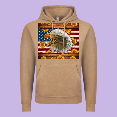 American Flag Eagle Vintage Hoodie Designed By Lillyallendesigns