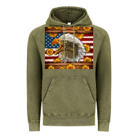 Vintage Olive American Flag Eagle Vintage Hoodie - LillyAllenDesigns