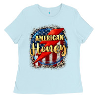 Baby Blue American honey 4th of july Ladies Tee - CowGirlArtShop