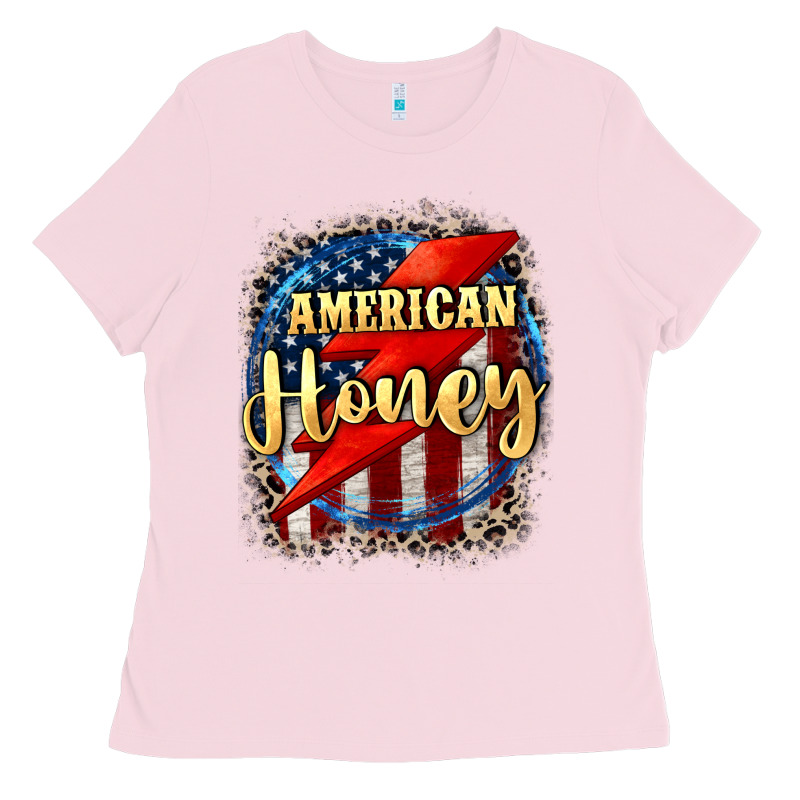 American Honey 4th Of July Ladies Tee by CowGirlArtShop | Teevron