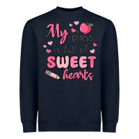 Navy my class is full of sweet hearts Heavyweight Sweatshirt - MaliasSmallBusiness