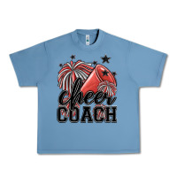 Pebble Blue cheer coach Urban Heavy Tee - MaliasSmallBusiness