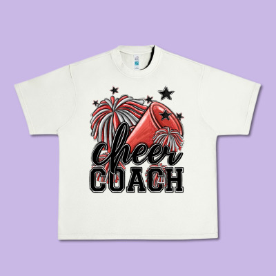 Cheer Coach Urban Heavy Tee Designed By Maliassmallbusiness