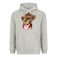 Moon Dust Cow Lick with Leopard Bandana Heavyweight Hoodie - texasbilliewilder