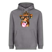 Storm Cow Lick with Leopard Bandana Heavyweight Hoodie - texasbilliewilder