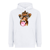 White Cow Lick with Leopard Bandana Heavyweight Hoodie - texasbilliewilder