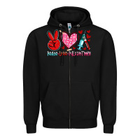 Black peace love phlebotomy Zipper Hoodie - Artiststas