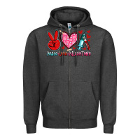 Charcoal Heather peace love phlebotomy Zipper Hoodie - Artiststas