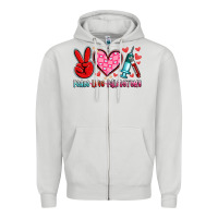 Dove Grey peace love phlebotomy Zipper Hoodie - Artiststas