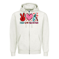 Oatmeal Heather peace love phlebotomy Zipper Hoodie - Artiststas