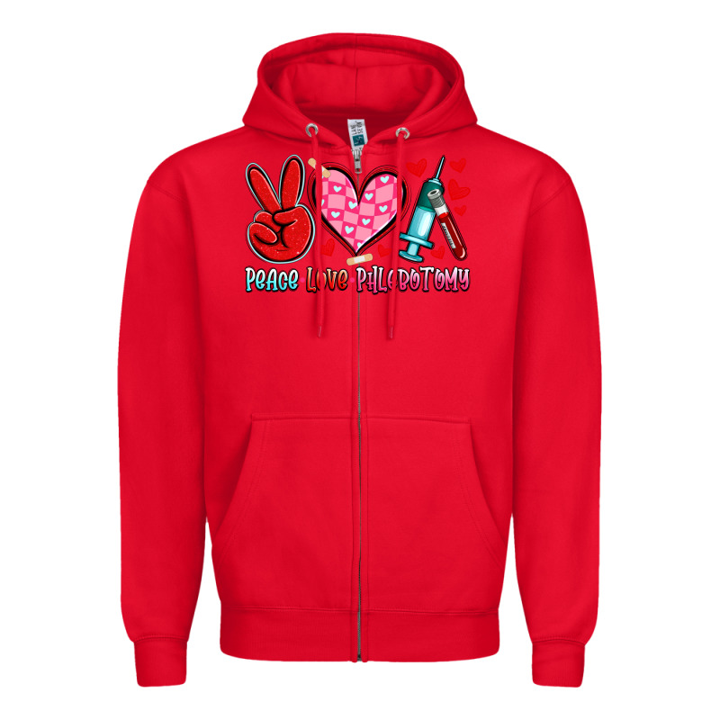 Peace Love Phlebotomy Zipper Hoodie by Artiststas | Teevron