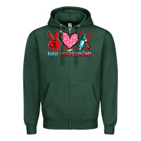 Sports Green peace love phlebotomy Zipper Hoodie - Artiststas