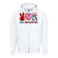 White peace love phlebotomy Zipper Hoodie - Artiststas