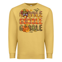 Antique Gold Gobble gobble turkey Thanksgiving Premium Sweatshirt - NancyCooperArtShop